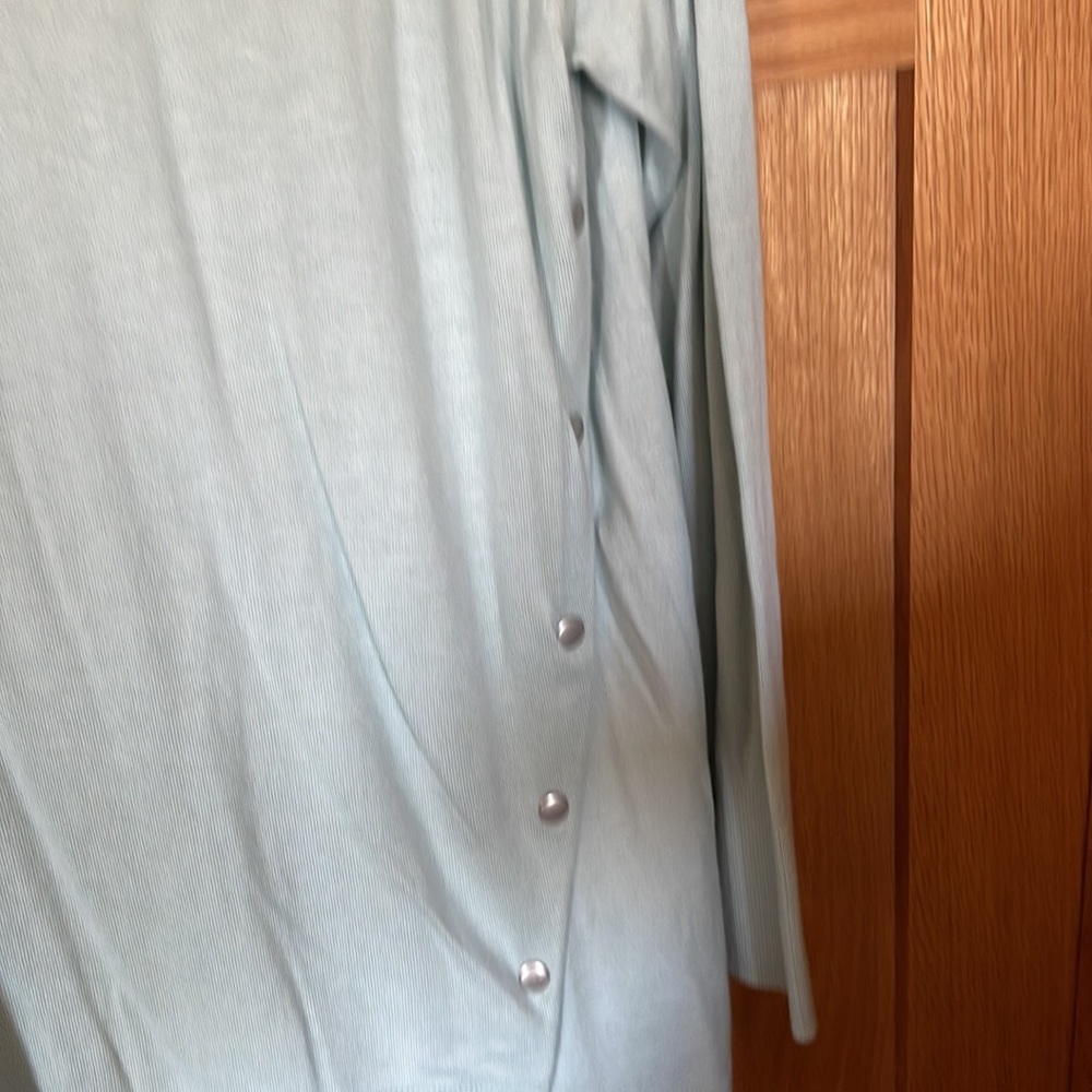 Halogen Light Blue Sweater. Button Down The Side … - image 3